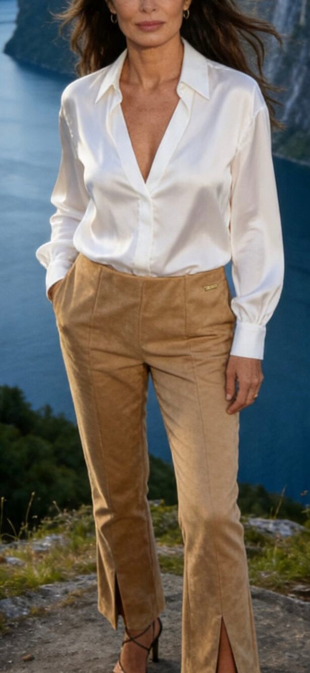 Bangles Mischka Faux Suede Pants . Camel Color